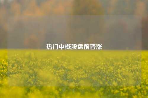 热门中概股盘前普涨