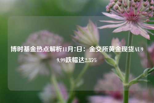 博时基金热点解析11月7日：金交所黄金现货AU99.99跌幅达2.35%