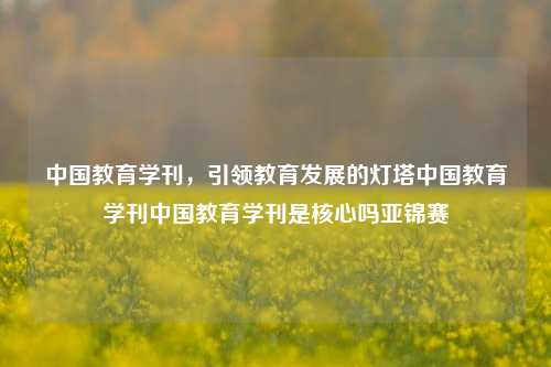 中国教育学刊，引领教育发展的灯塔中国教育学刊中国教育学刊是核心吗亚锦赛