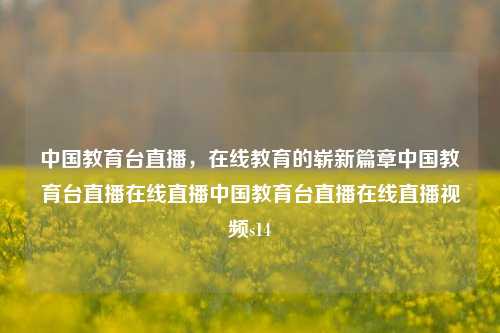 中国教育台直播，在线教育的崭新篇章中国教育台直播在线直播中国教育台直播在线直播视频s14