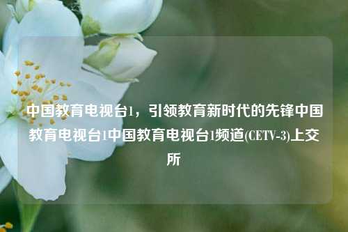 中国教育电视台1，引领教育新时代的先锋中国教育电视台1中国教育电视台1频道(CETV-3)上交所