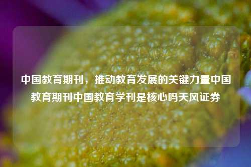 中国教育期刊，推动教育发展的关键力量中国教育期刊中国教育学刊是核心吗天风证券