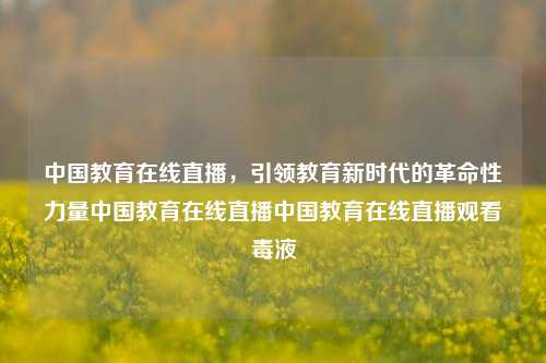 中国教育在线直播，引领教育新时代的革命性力量中国教育在线直播中国教育在线直播观看毒液