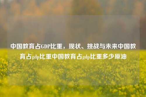 中国教育占GDP比重，现状、挑战与未来中国教育占gdp比重中国教育占gdp比重多少原油