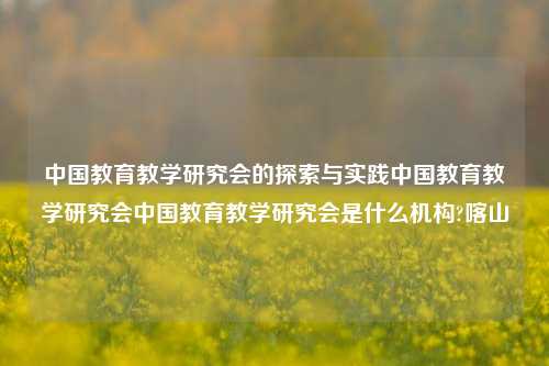 中国教育教学研究会的探索与实践中国教育教学研究会中国教育教学研究会是什么机构?喀山