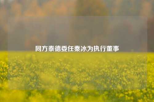 同方泰德委任秦冰为执行董事