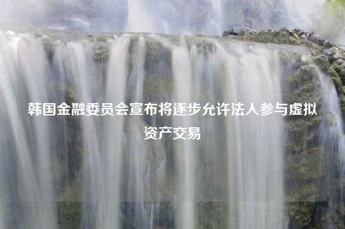 韩国金融委员会宣布将逐步允许法人参与虚拟资产交易