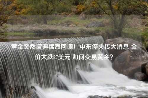 黄金突然遭遇猛烈回调！中东停火传大消息 金价大跌27美元 如何交易黄金？